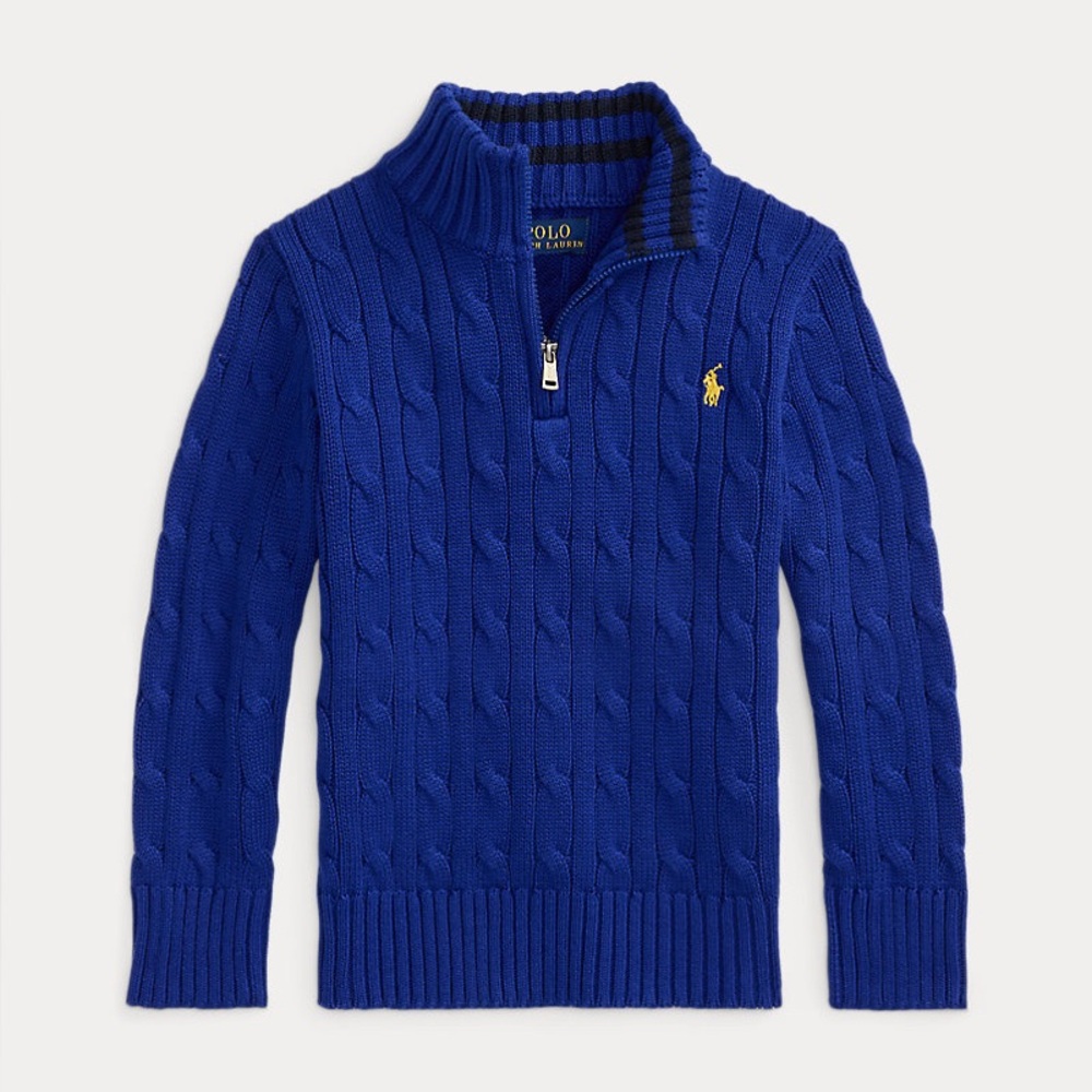 Polo Ralph Lauren boys quarter zip cable knit